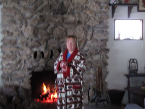 Missy by the fire